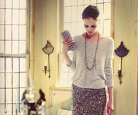 Sequin Skirt & Sweater Party Outfit