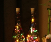 Christmas home decor with Bottles