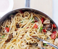 Mushroom Peppers and Pasta