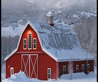 Red Barn in the Snow
