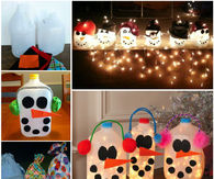 How to make a milk jug snowman
