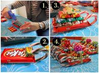 How to make a candy cane santa sleigh