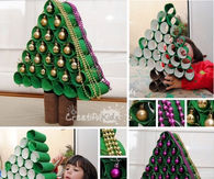 How to make a paper roll christmas tree