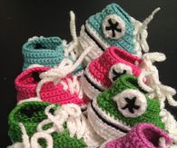 How to make converse crochet booties