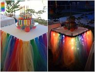 How to make a fairy light tutu party table