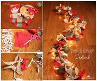 How to make lighted burlap garland