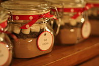 Hot cocoa in a jar