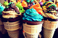 Cupcake ice cream cones
