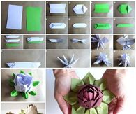 How to make origami lotus flower