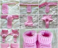 How to make knitted baby booties