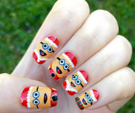 Santa minion nails