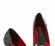 Cute Black Kitty with Dot Pumps