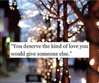you deserve love