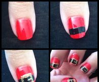 Santa Belt Nails