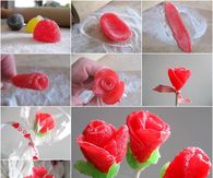 How to make a flower bouquet with gum drops