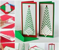How to make chevron christmas cards