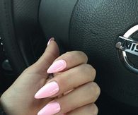 light pink stiletto nails