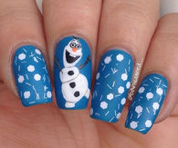 Frozen olaf nails