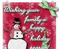 Wishing you and your family a happy holiday season
