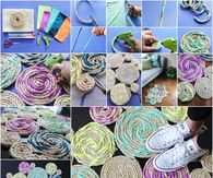 Making a twisted rope rug