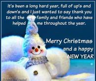 Merry Christmas and Happy New Year