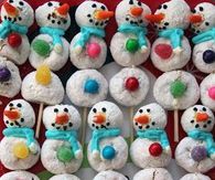 Powdered Sugar Donut Snowman