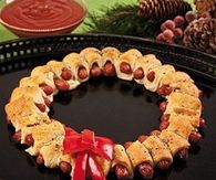 Pigs in a Blanket Christmas Wreath