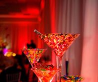 Candy Filled Martini Glasses