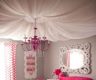fabric Ceiling Girls Room