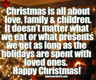 Christmas Is All About Love and Family