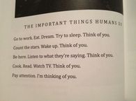 The important things humans do