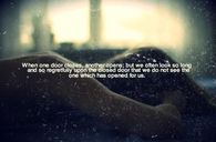 When one door closes, another opens