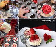 Make a raspberry mini cheesecake