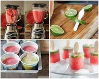 Create watermelon margarita pops