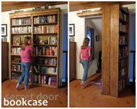 Create a sliding door bookshelf
