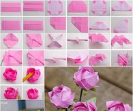 Create an origami rose