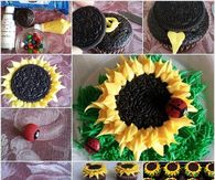 Create oreo sunflower cupcakes