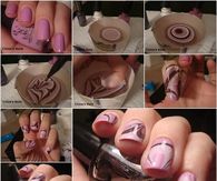 Nail art Using Water Marble