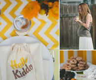 Yellow breakfast baby shower 