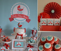 Baby shower carriage theme