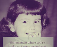 The moment when 