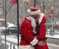 Santa kiss