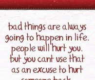 Excuse to hurt someone back