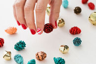 Cute Candy Cane Nails