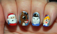Santa, Rudolph, Frosty & Elf Nails