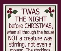 Twas the night before Christmas
