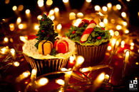 Pretty Christmas Cupcakes & Lights