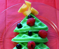 Christmas Tree Waffles