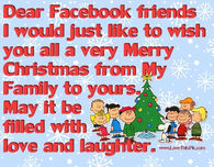 Merry Christmas Facebook Friends