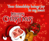 Your friendship brings joy to my heart Merry Christmas